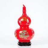 中國紅瓷酒瓶加工廠家