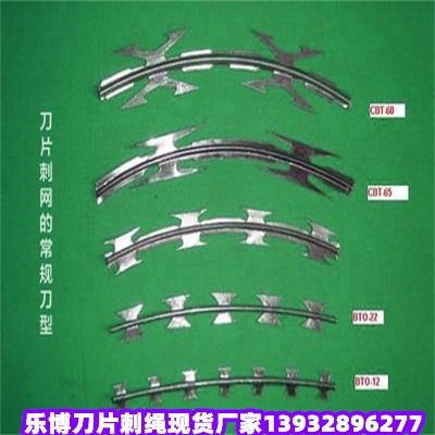 湖北熱鍍鋅防腐刀片刺繩漢川不銹鋼刀片刺網(wǎng)赤壁看守所圍墻防護(hù)