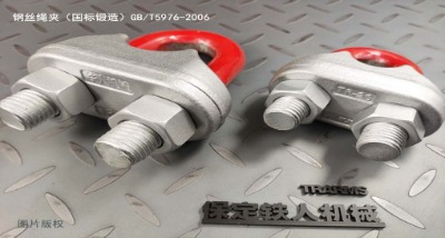 鐵人(國標鍛造)22mm鋼絲繩夾 gb/t5976-2006