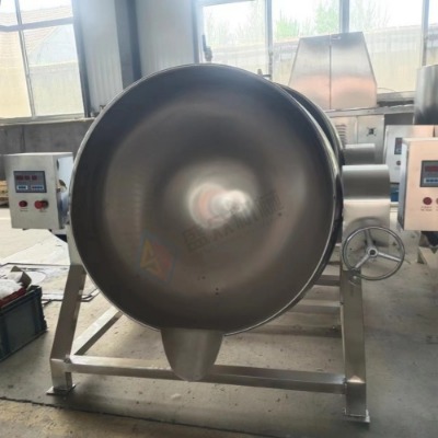 果醬熬制夾層鍋奶豆腐熬制攪拌鍋牛肉鹵煮鍋可傾式火鍋底料炒料機
